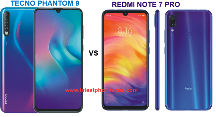 Tecno Phantom 9 vs Redmi Note 7 Pro: specs and price difference Tecno Phantom 9 vs Redmi Note 7 Pro: specs and price difference| the difference, similarities, full specifications comparison, and price in Nigeria and the USA