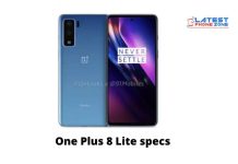One Plus 8 Lite Specs One Plus 8 Lite specs
